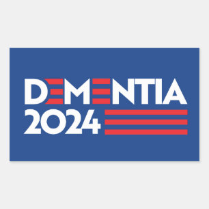 Demenz 2024 rechteckiger aufkleber