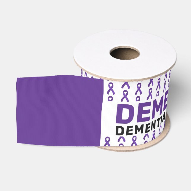 Demenz Awareness Pattern Ribbon Ripsband (Spule)