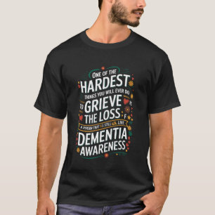 Demenz-Bewusstseinszitat mit violetter Schleife T-Shirt