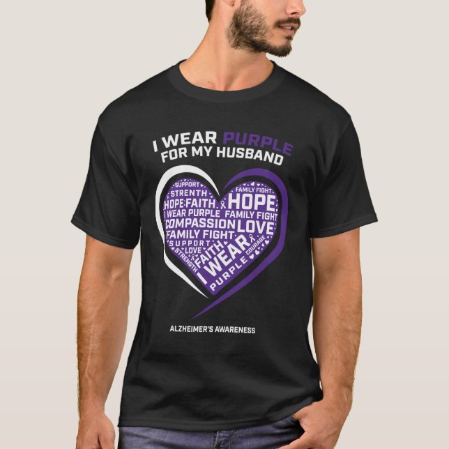 Demenz - Geschenkartikel Lila Alzheimer-Frühgeburt T-Shirt (Vorderseite)