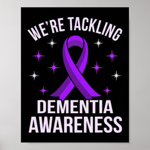 Demenzbewusstsein Alzheimerheimer's Lila Poster