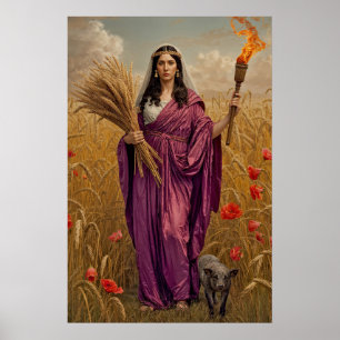 Demeters Stille Ernte – Ein Trauriges Porträt Poster