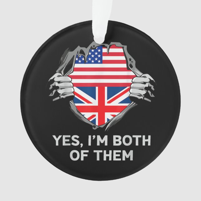 Demi-Américain Moitié Anglais USA Angleterre Drape (devant)