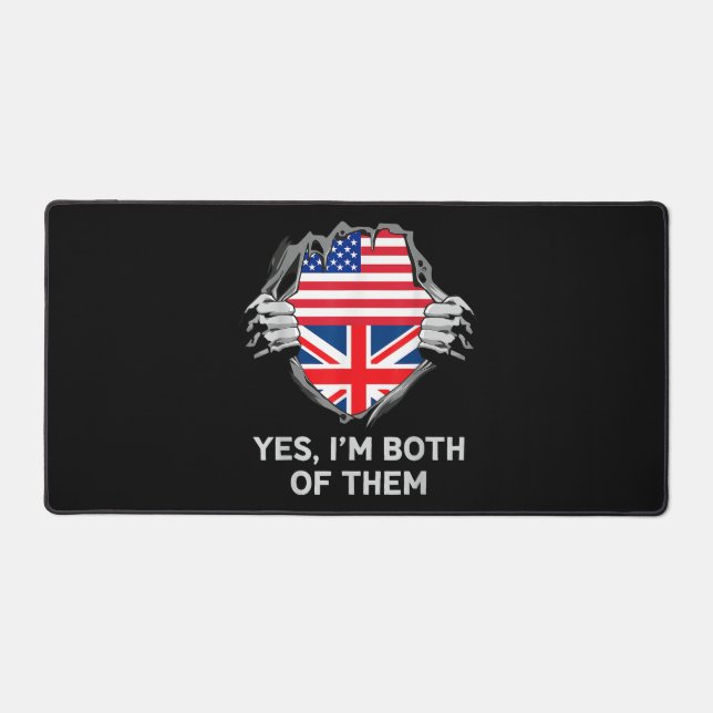 Demi-Américain Moitié Anglais USA Angleterre Drape (Recto)