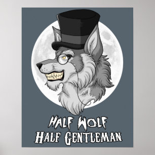 Demi de monsieur de demi de loup 16" x 20" affiche