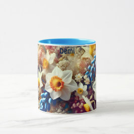 DEMI ` floral daffodil ~ Tasse