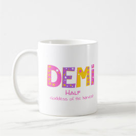 Demi Mädchenname bedeutet rosa Sterne lila Blume Kaffeetasse