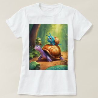 Demi-manche Surdimensionné Tshirt pour femmes, Cou