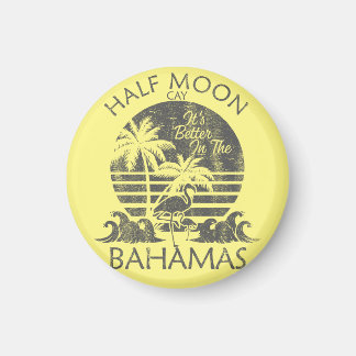 Demi-Moon Cay Bahamas Magnet Vacation Cruise Retro