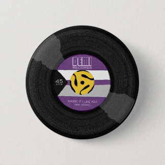 Demi Platten Demisexual Prix Vinyl LGBTQ Button