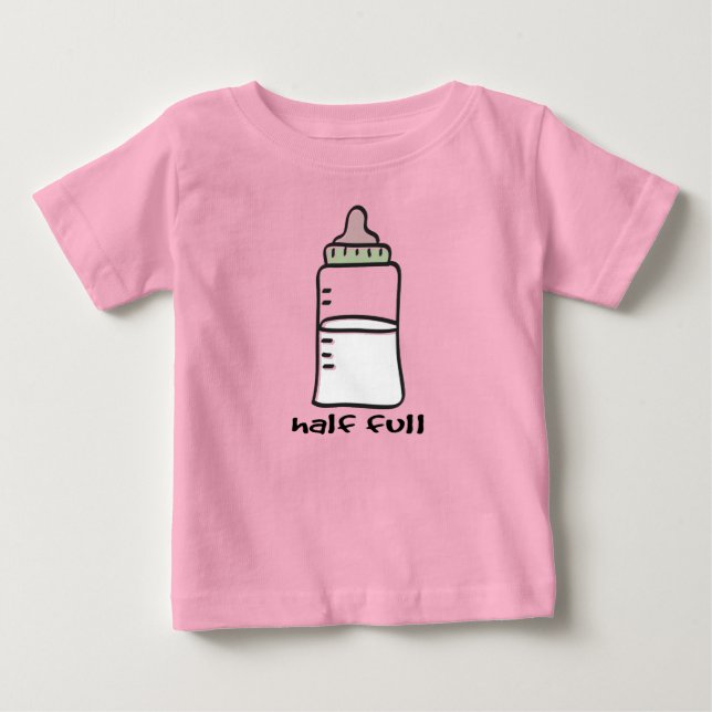 Demi Plein - Un T-shirt bébé amusant (Devant)