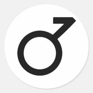 Demiboy-Geschlechtssymbol Runder Aufkleber