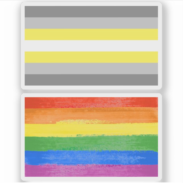 Demigender Pride Aufkleber (Vorderseite)