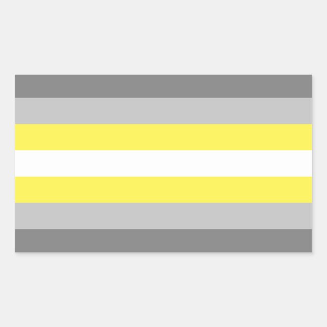 Demigender Pride Rechteckiger Aufkleber (Vorderseite)