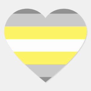 Demigender-Stolzflagge Herz-Aufkleber