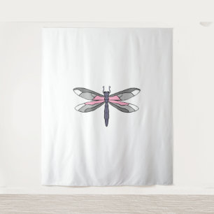 Demigirl Dragonfly Demigirl Pride Wandteppich