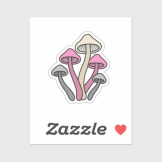Demigirl Flag farbige Pilze Aufkleber