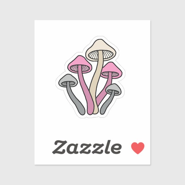 Demigirl Flag farbige Pilze Aufkleber (Blatt)