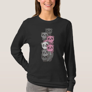 Demigirl Flag Pile Pride Lgbtq Pandas Niedlich Dem T-Shirt