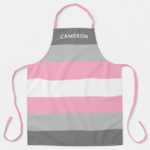 Demigirl-Flagge Monogramm Schürze