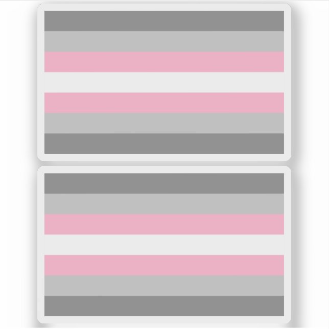 Demigirl Pride Aufkleber (Vorderseite)