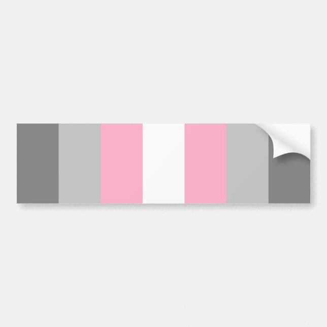 Demigirl Pride Autoaufkleber (Vorne)