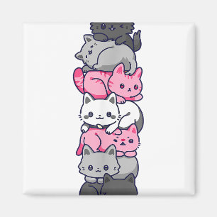 Demigirl Pride Cat LGBT Demi Girl Flag Niedlich Ka Magnet