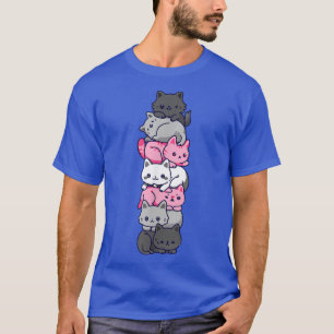 Demigirl Pride Cat LGBT Demi Girl Flag Niedlich Ka T-Shirt