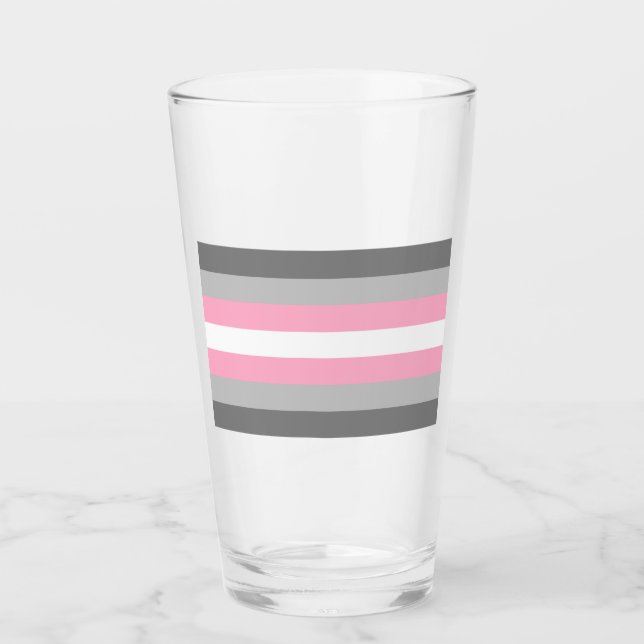 Demigirl Pride Glas (Vorderseite)