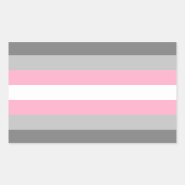 Demigirl Pride Rechteckiger Aufkleber (Vorderseite)