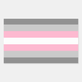 Demigirl Pride Rectangle Aufkleber