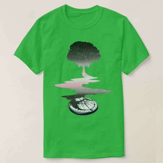 Demigirl Tree LGBT Pride Flag T-Shirt (Design vorne)