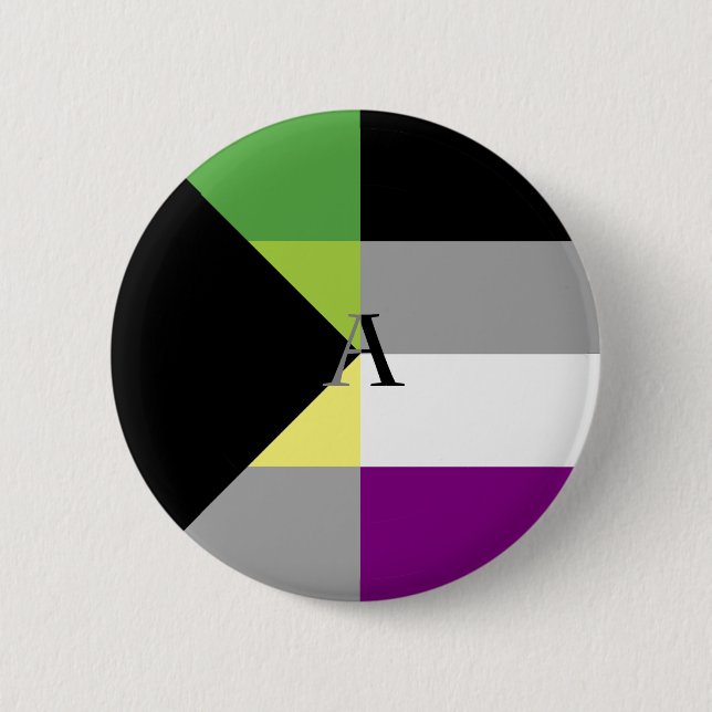 Demiromantic asexuales Demi As-Button Button (Vorderseite)