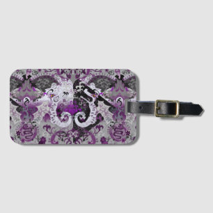 Demisexual Dragon Damask - Farbe der Flagge Gepäckanhänger