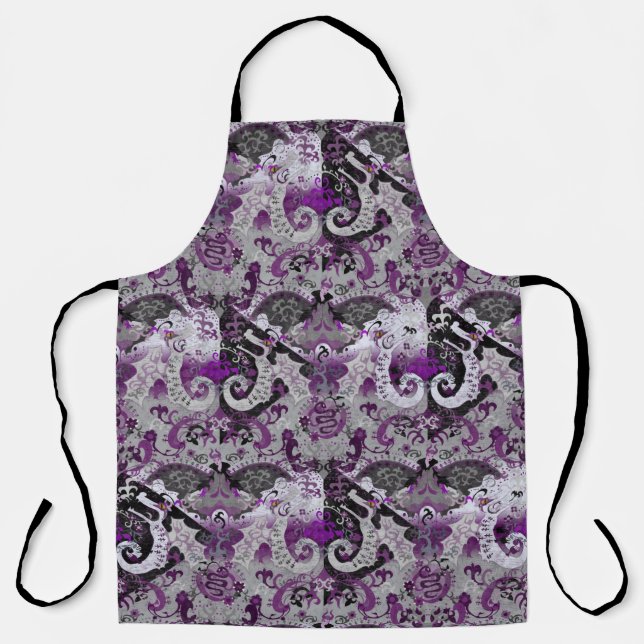 Demisexual Dragon Damask - Farbe der Flagge Schürze (Vorderseite)