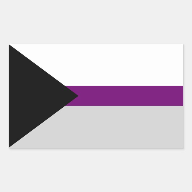 Demisexual Flag Rechteckiger Aufkleber (Vorderseite)