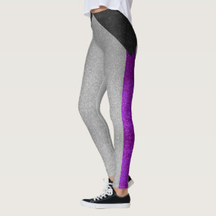 Demisexual-Gay Pride-Flag für Schwarzweiß-Glitzer Leggings