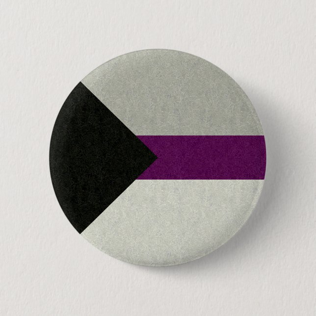 Demisexual Stolperflagge farbig Hintergrund-Design Button (Vorderseite)