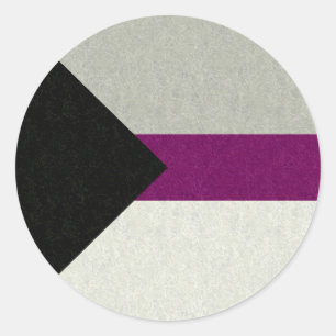 Demisexual Stolperflagge farbig Hintergrund-Design Runder Aufkleber