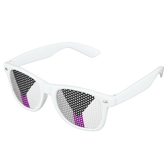 Demisexual-Stolperflagge Partybrille (Schrägansicht)
