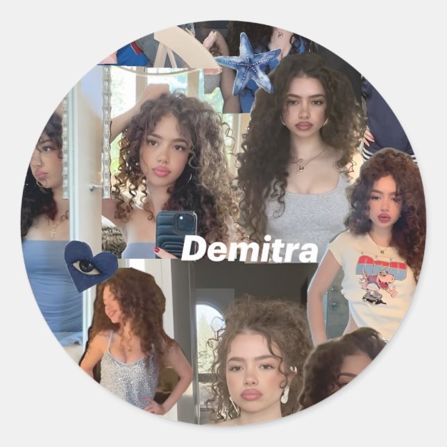 Demitra Kalogeras Collage Sticker (Vorderseite)