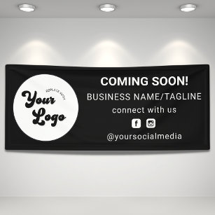 Demnächst Minimal für Social Media & Business-Logo Banner
