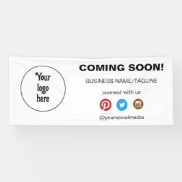 Demnächst Minimal für Social Media & Business-Logo Banner
