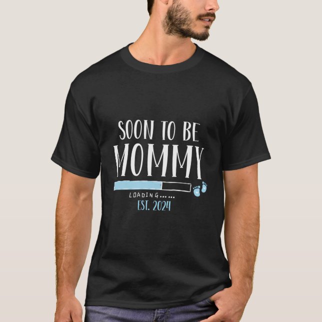 Demnächst wird Mommy 2024 Ankündigung der Schwange T-Shirt (Vorderseite)