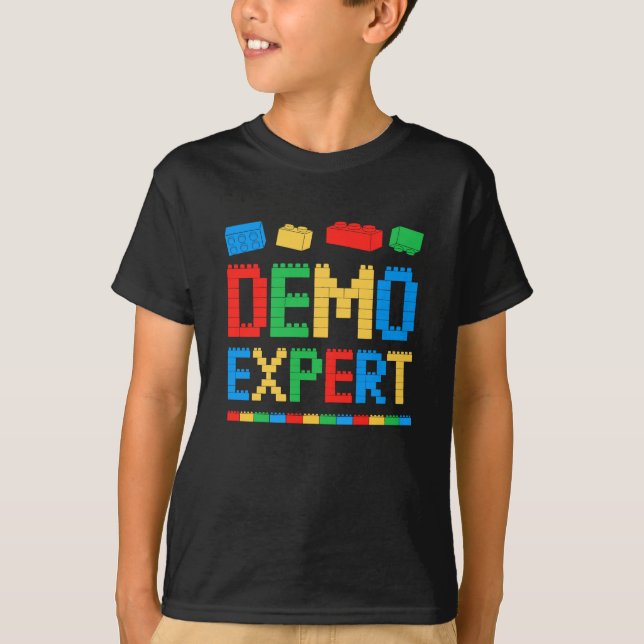 Demo Expert Master Builder Block Gebäude Brick Bu T-Shirt (Vorderseite)