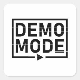 Demo-Modus Audio V1 Quadratischer Aufkleber
