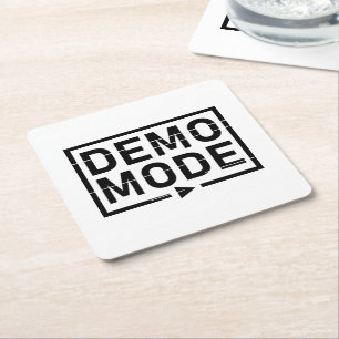 Demo-Modus Audio V1 Rechteckiger Pappuntersetzer