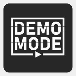 Demo-Modus Audio V2 Quadratischer Aufkleber