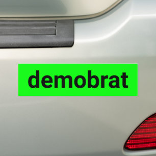 Demobrat moderne Typografie schwarzen Neon grün co Autoaufkleber