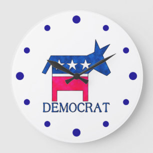 DEMOCRAT DONKEY Clock Große Wanduhr